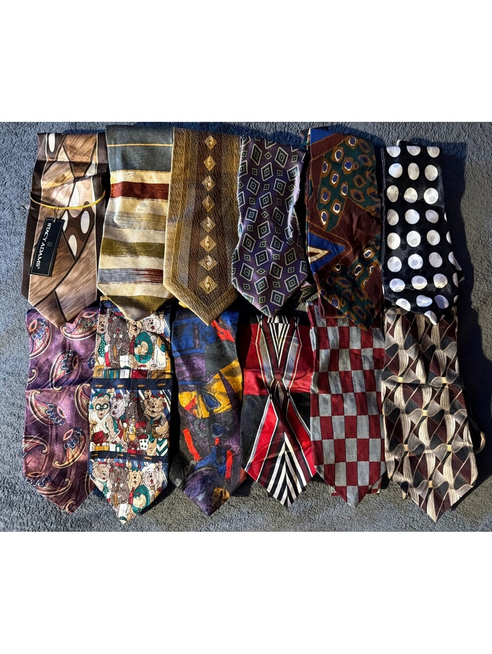 Lot Of 12 Men’s Neck Ties Halston, Alberto Zerra, Luca Franzini And More